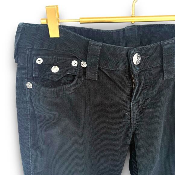 Y2K True Religion Navy Corduroy Pants Low Rise Straight Leg Made in USA Size 29 - Picture 2 of 7